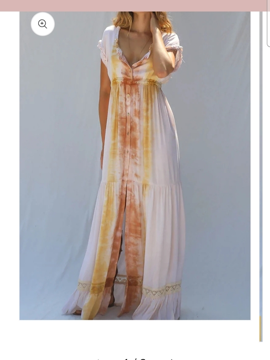 Jen's Pirate Booty Dresses & Skirts - Jen's Pirate Booty Boho Tie-Dye Maxi Dress in Peach & Cream
